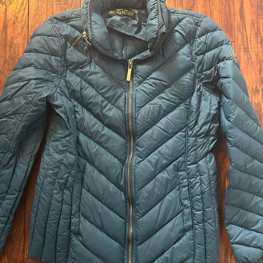 MICHAEL by Michael Kors Packable Down Fill Jacket in Teal